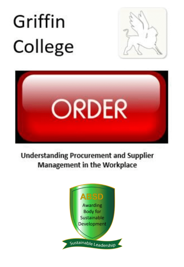 Procurement and Suppliers - ABSD Awards - Level 4 (UK) / Level 6 (IRL) Unit Certificate - ABSD Awards certification included.